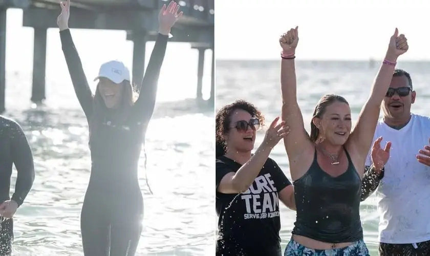 Jenny Weaver, líder de louvor e ex-bruxa, levou mais de 200 pessoas a seguir Jesus em uma praia nos Estados Unidos. Foto: Reprodução/Instagram/Jenny Weaver