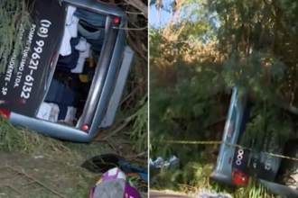 Acidente de ônibus no Paraná resulta na morte de três pessoas e deixa outras 19 feridas durante viagem de retorno de evento religioso. Foto: Reprodução/TV.