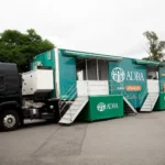 Igreja Adventista mobiliza uma carreta que faz lavagem de roupa e oferece comida diariamente as vítimas das enchentes no Rio Grande do Sul. Foto: Divulgação/Notícias Adventistas