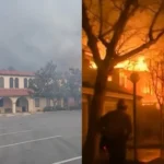 Três incêndios florestais fora de controle estão devastando a Califórnia, nos Estados Unidos, alimentados por ventos fortes e pelo clima seco. Foto: Bárbara Soos