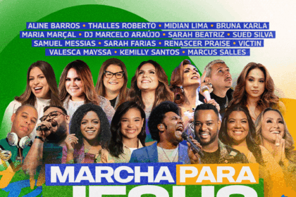 Marcha Para Jesus 2025 no Rio acontece em 24 de maio, com o tema “A Paz é Para Todos” e grandes nomes da música gospel na Praça da Apoteose. Foto: Divulgação.