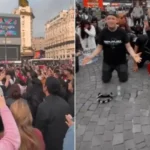 Cristãos na Argentina realizam culto público na Praça da República, com salvação de vidas e adoração em frente ao Obelisco. Foto: Reprodução/Instagram/Revival Latino Argentina
