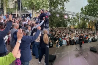 Cruzada com culto na Espanha reúne centenas em Sevilha, leva vidas a Jesus e mostra avanço do Evangelho no país. Foto: Reprodução/Instagram/Abril Morales/Facebook/Alberto Montesi