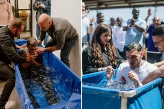 Avivamento na prisão de Angola: detentos se rendem a Jesus, são batizados e têm vidas transformadas após ações do ministério God Behind Bars. Foto: Instagram/God Behind Bars