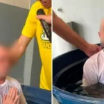 26 detentos foram batizados em uma prisão no Rio Grande do Norte, após ação evangelística da Capelania Prisional Batista. Foto: Reprodução/Instagram/Junta de Missões Nacionais