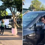O pastor Nicoletti, da Igreja Recomeçar, em Foz do Iguaçu–PR, realizou uma ação evangelística inusitada: um drive-thru de oração. Foto: Reprodução/Instagram/Nicoletti