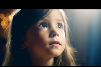 Aos cinco anos, Ginger teve uma visão de Jesus em uma tenda de culto e, anos depois, voltou a vê-Lo no céu. Foto: Reprodução/YouTube/Little girl [Sid Roth’s It’s Supernatural!]