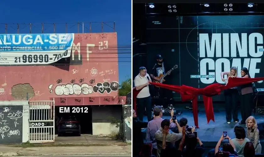 Uma antiga casa de prostituição no Recreio dos Bandeirantes, zona oeste do RJ, foi transformada em igreja pela Minha Igreja na Cidade (MINC). Foto: Reprodução/Instagram/Minha Igreja na Cidade