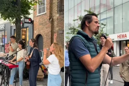Evangelismo na Holanda: 87 pessoas aceitam Jesus e são curadas em uma ação cristã de rua na cidade de Breda. Foto: Reprodução/Instagram/Jelthe Kloens