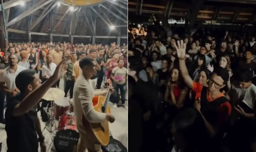 Avivamento em universidade: mais de 3 mil universitários se reúnem em culto do "Aviva Universitário" na UFPA. Foto: Reprodução/Instagram/Lucas Teodoro