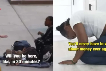 Mãe que vivia nas ruas com seus filhos após fugir de violência doméstica, teve sua vida transformada por um youtuber. Foto: Reprodução/Instagram/Zach Dereniowski