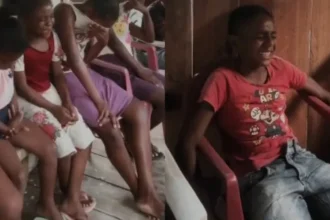 Crianças de quilombo na Amazônia que participava de um ensaio para um projeto missionário foram tomadas pela presença do Espírito Santo. Foto: Reprodução/Instagram/projetocamposbrancosoficial