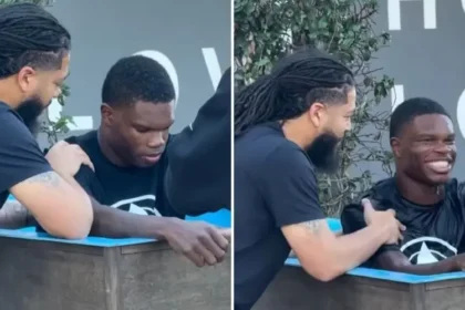 Jogador da NFL, Travis Hunter, é batizado em igreja na Flórida antes de jogo, compartilhando publicamente sua fé em Jesus. Foto: Reprodução/Instagram/John K. Amanchukwu Sr