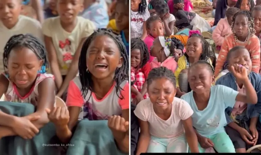 Crianças da África viralizam após serem quebrantadas em missão