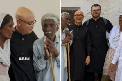 Um casal de idosos cristãos no Paquistão, foi liberto da escravidão em fábricas de tijolos, onde passaram a vida inteira devido a dívidas. Foto: Divulgação.