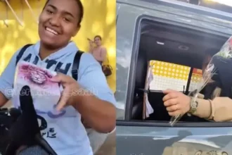 Evangelista no Paraná, Fernandinho da Hornet viraliza ao usar a moto para a distribuição de Bíblias e rosas nas ruas. Foto: Reprodução/Instagram/Fernando Sá