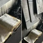 Em meio aos escombros e pertences destruídos em incêndio, foi encontrada uma bíblia intacta, resistindo às chamas em imóvel no RS. Foto: Divulgação/Corpo de Bombeiros Militar de Carazinho