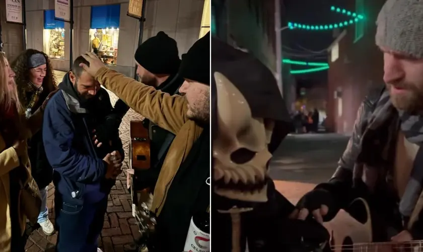 Missão enfrenta bruxas durante evangelismo no Halloween, mas celebram 456 conversões e libertações na "cidade das bruxas". Foto: Reprodução/Instagram/Philip Renner