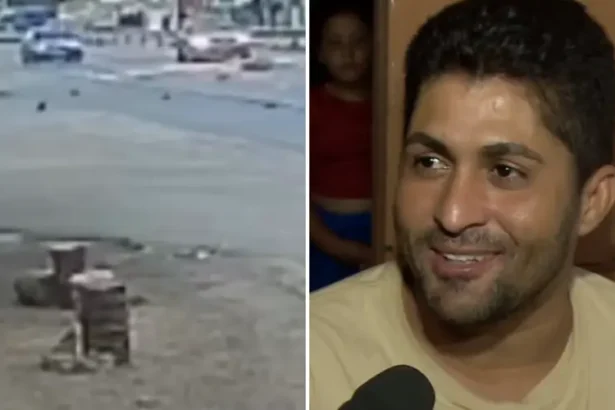 Trabalhador ferido em grave atropelamento com Bíblia aberta testemunha: "Milagre de Deus" em meio às fraturas. Foto: Captura de tela/Gazetatvweb