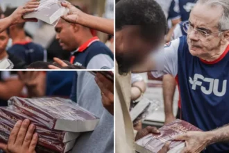 Igreja realizou uma grande distribuição de Bíblias em Complexo da Penha, levando esperança e paz aos moradores após tensões. Foto: Universal.org