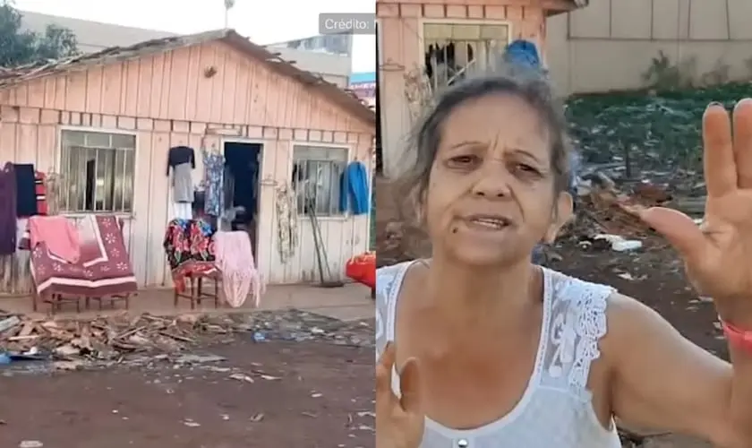Durante tornado no Paraná, casa simples de madeira permaneceu intacta, enquanto as estruturas de alvenaria ao redor foram destruídas. Foto: Reprodução/YouTube/UOL