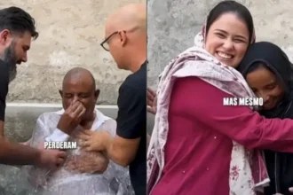 Dezenas de muçulmanos se batizam após cruzada no Paquistão realizada pela missão brasileira One Passion Mission. Foto: Reprodução/Instagram/One Passion Mission