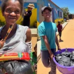 Missionários brasileiros distribuem toneladas de arroz a famílias em Madagascar em ação de Natal para o povo Bara. Foto: Instagram/Janaine Basso