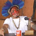 Indígena Mehinako, Kayo, se converte após seu primo ser liberto de opressão espiritual por uma visão de Jesus. Foto: Reprodução/YouTube/Culto na Roça GO