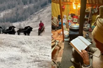 Missão na Mongólia revela dificuldades para evangelizar país devido aos climas extremos e das barreiras culturais. Foto: Reprodução/Instagram/APMT