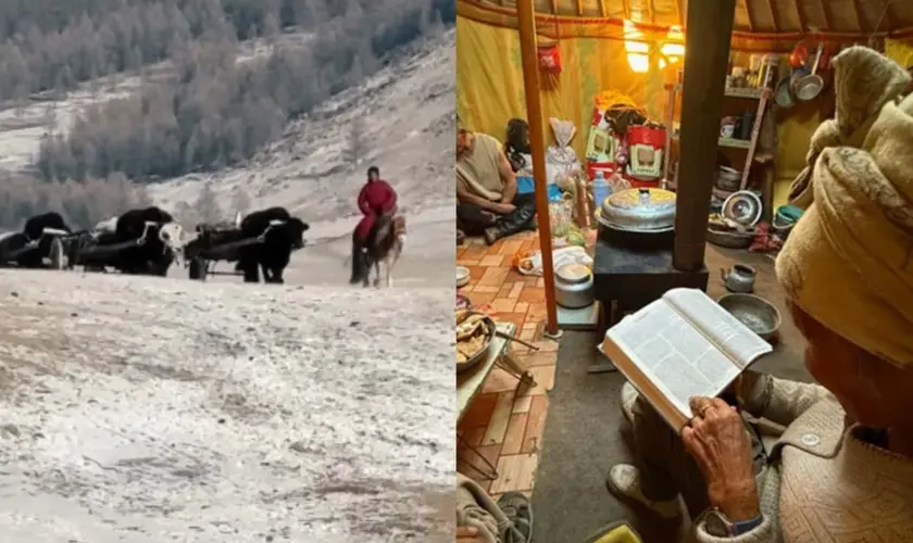 Missão na Mongólia revela dificuldades para evangelizar país devido aos climas extremos e das barreiras culturais. Foto: Reprodução/Instagram/APMT
