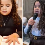 Uma menina de nove anos inspira não apenas por suas pregações, mas por uma incrível jornada de força após transplantes de dois rins. Captura te tela/Instagram/oficial_estersouza_