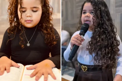 Uma menina de nove anos inspira não apenas por suas pregações, mas por uma incrível jornada de força após transplantes de dois rins. Captura te tela/Instagram/oficial_estersouza_