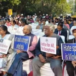 2.000 cristãos na Índia realizaram um protesto para pedir justiça e reivindicar direitos em meio ao aumento da perseguição. Foto: CSW