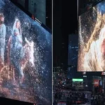 Uma igreja em Nova York surpreendeu o mundo ao transformar os outdoors da Times Square em um espetáculo sobre o nascimento de Jesus. Foto: Reprodução/Instagram/Church of Jesus Christ
