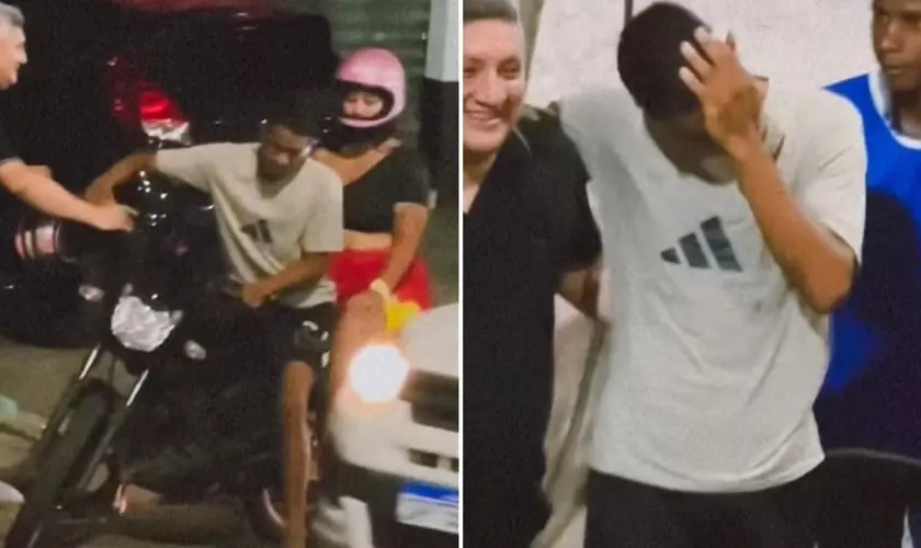 Durante cruzada no Maranhão, jovem para moto e aceita Jesus