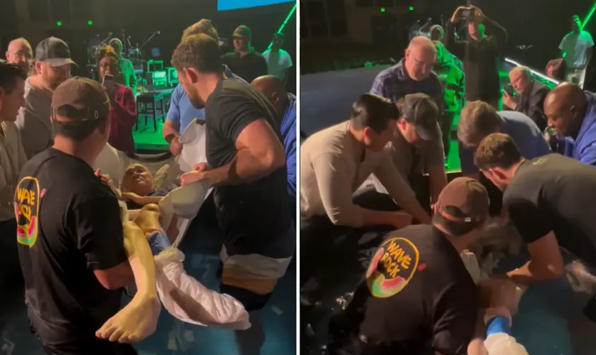 Homem paralítico é carregado em um lençol por amigos para ser batizado: ''Que bela expressão de amor em ação.'' Foto: Captura de tela/Instagram/thecarlosortiz