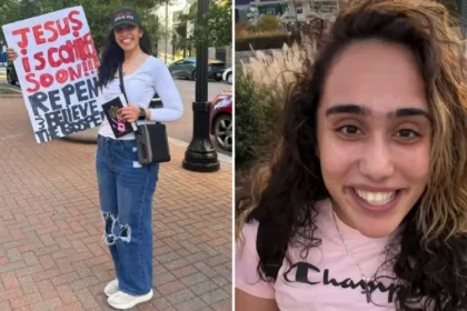 Jovem ex-muçulmana abandona o islã após ter uma visão de Jesus e agora prega o Evangelho nas ruas dos EUA. Foto: Reprodução/Instagram/Sara Alzaiem/Sean Feucht