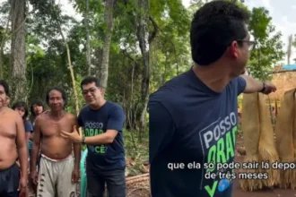 Evangelismo em tribo indígena Krikati, no Maranhão, resulta em cacique e de toda a aldeia se entregarem a Jesus. Foto: Reprodução/Instagram/Cleber Bandeira