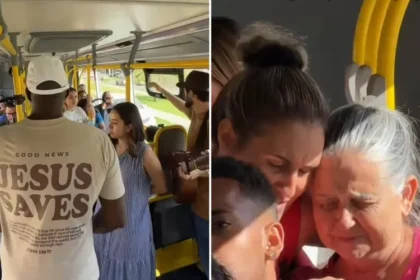 O ex-traficante holandês Clement van Engel realizou recentemente uma ação evangelística em um ônibus no Brasil. Foto: Reprodução/Instagram/Allan Machado