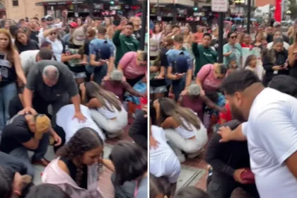 Evangelismo na Califórnia reúne milhares em San Diego e resultou em centenas de pessoas se entregando a Jesus. Foto: Captura de tela/Instagram/ rossjohnstonn