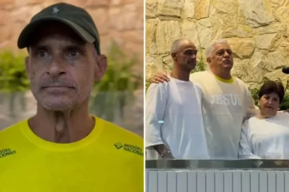 Ex-viciado, é acolhido pela Cristolândia e é batizado com a mãe em São Paulo: ''Jesus transforma mesmo, eu sou prova viva disso''. Foto: Reprodução/Instagram/Cristolândia São Paulo