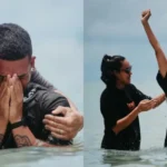 Em plena terça de Carnaval, a Believe Church celebra a salvação com um emocionante batismo em praia de Maceió. Foto: Instagram/Believe Church