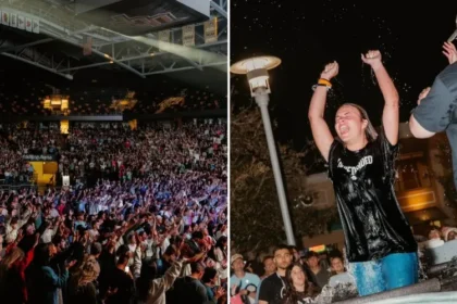 Evangelismo em universidade: mais de 1.600 estudantes aceitam Jesus e são batizados em evento de avivamento na Flórida. Foto: Reprodução/Instagram/Unite US