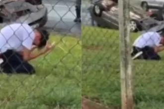 Adolescente de 14 anos ora de joelhos pela mãe após acidente de carro em São Paulo, e pastora se recupera totalmente. Foto: Reprodução/Instagram/Diário do Rodrigo Lima