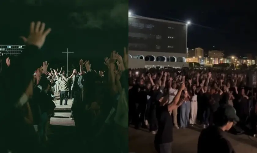 Culto em praça atraiu mais de 9.000 pessoas em Brasília: ''Milhares foram alcançados e curados naquela praça''. Foto: Reprodução/Instagram/Céu na Terra Movement