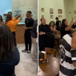 No último fim de semana, um grupo cristãos em São Paulo chamou atenção nas redes sociais após realizar um momento de oração em uma pizzaria. Foto: Reprodução/Instagram/Pizzaria Dom Marino Indaiatuba