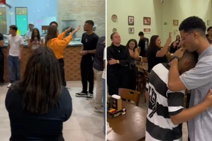 No último fim de semana, um grupo cristãos em São Paulo chamou atenção nas redes sociais após realizar um momento de oração em uma pizzaria. Foto: Reprodução/Instagram/Pizzaria Dom Marino Indaiatuba