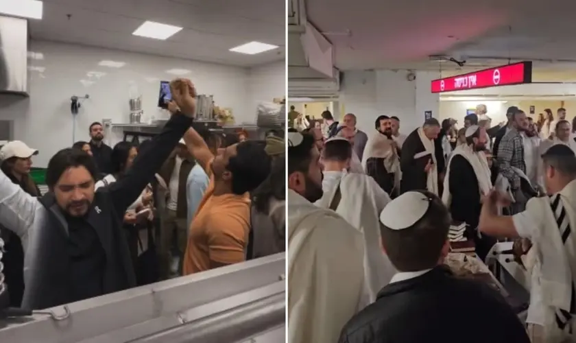 Cristãos e judeus buscaram refúgio em oração dentro de bunkers em Israel, em meio à escalada do conflito envolvendo o país. Foto: Reprodução/Instagram/Isaque Levy/Reprodução/Instagram/Saul Sadka
