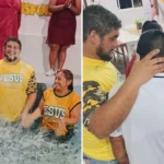 Mãe e filha aceitam Jesus durante culto na Amazônia, são batizadas e testemunho leva toda a família a viver transformação em Cristo. Foto: Reprodução/Instagram/Igreja Batista Água Viva