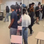 Evangelismo em escola pública nos EUA reúne estudantes e leva dezenas a decisão por Jesus após ação durante horário de almoço. Foto: Reprodução/Instagram/Ross Johnston